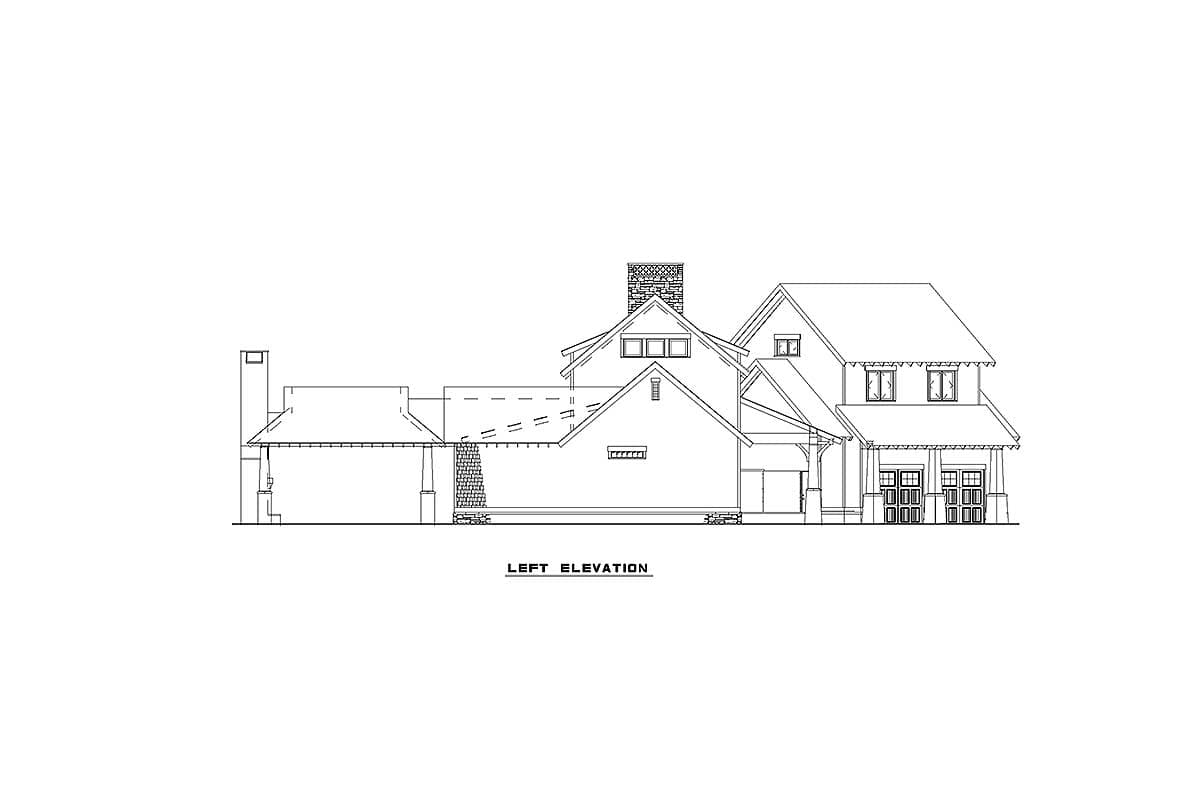 Plan 60597ND: Shingle-style Home Plan With Guest Loft and Angled Garage with  - Image #23 - Cabin, Country, Craftsman, Farmhouse, Modern Farmhouse, Northwest, Rustic, Shingle