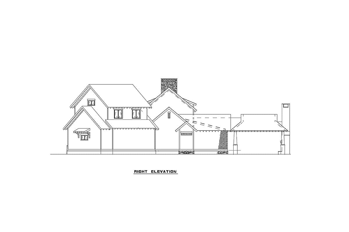 Plan 60597ND: Shingle-style Home Plan With Guest Loft and Angled Garage with  - Image #24 - Cabin, Country, Craftsman, Farmhouse, Modern Farmhouse, Northwest, Rustic, Shingle
