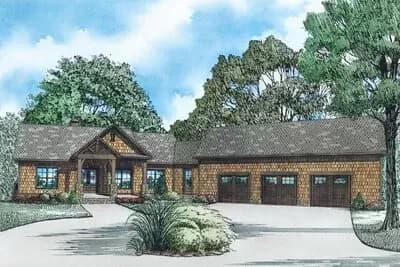 Picturesque Mountain Ranch Home Plan