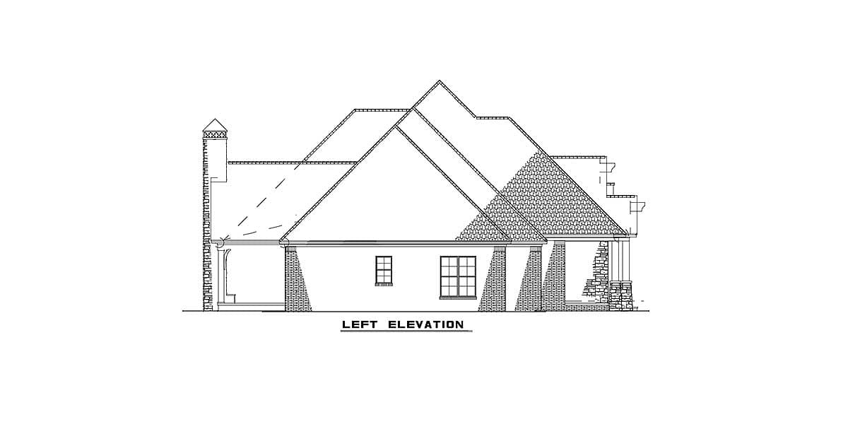 Plan 60611ND: Rustic Home Plan with Vaulted and Beamed Ceilings Under 2400 Square Feet - Image #33 - European