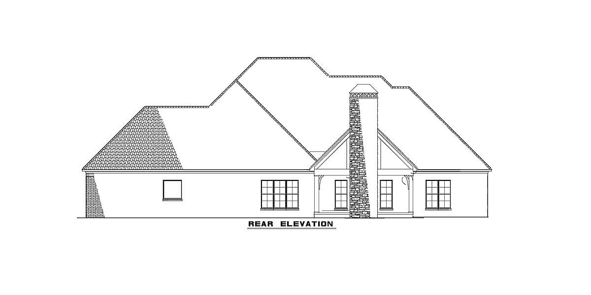 Plan 60611ND: Rustic Home Plan with Vaulted and Beamed Ceilings Under 2400 Square Feet - Image #34 - European