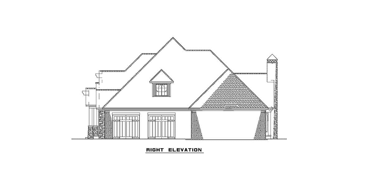 Plan 60611ND: Rustic Home Plan with Vaulted and Beamed Ceilings Under 2400 Square Feet - Image #35 - European