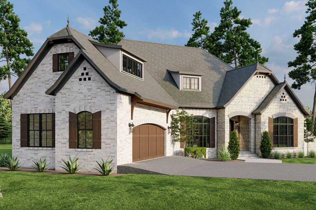 Plan 60618ND: European Style Home Plan with Open Concept Layout and An Angled Garage - 2631 Sq Ft - Image #10 - European, Transitional