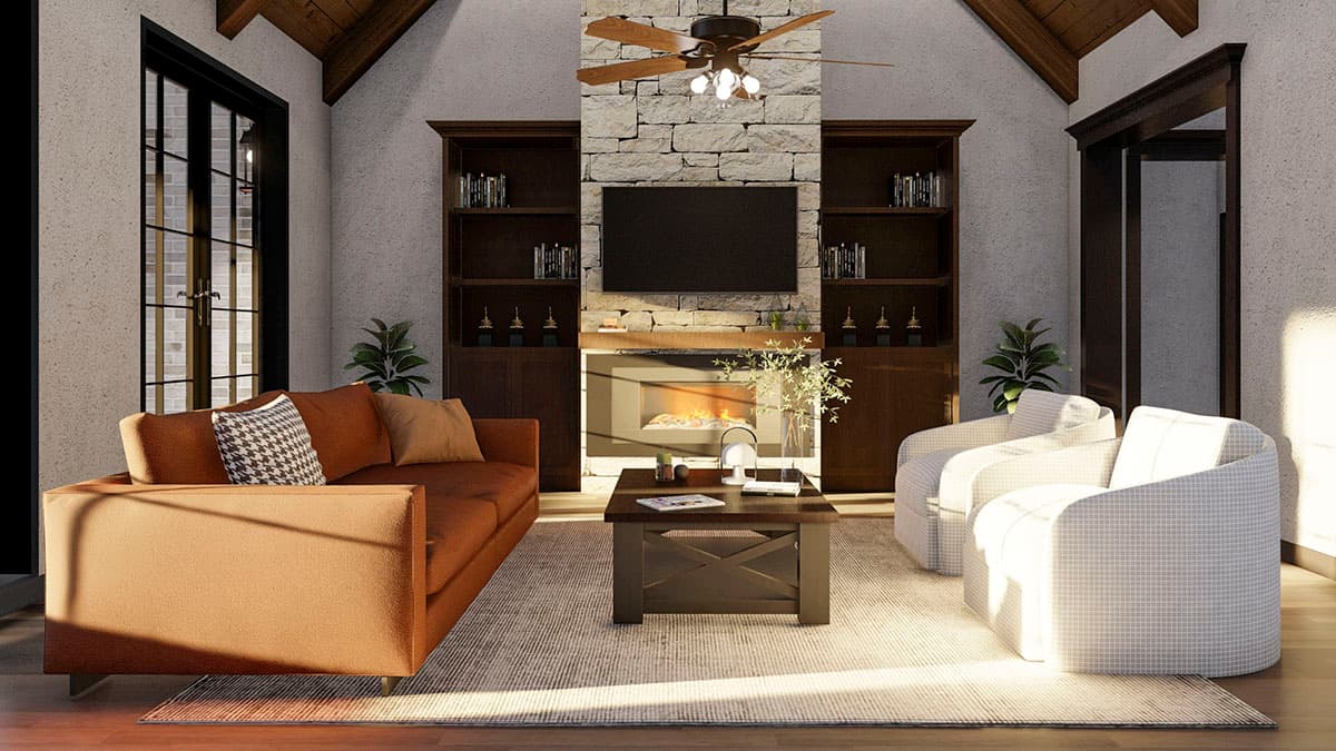 Plan 60618ND: European Style Home Plan with Open Concept Layout and An Angled Garage - 2631 Sq Ft - Image #11 - European, Transitional