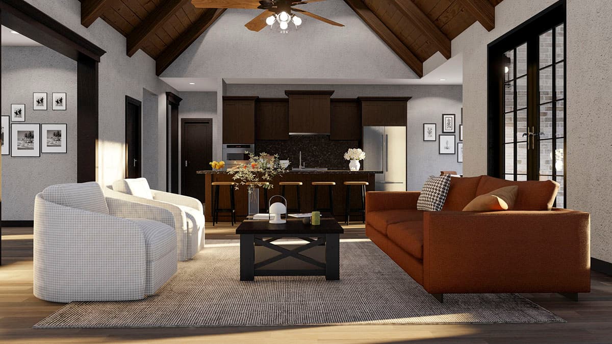 Plan 60618ND: European Style Home Plan with Open Concept Layout and An Angled Garage - 2631 Sq Ft - Image #13 - European, Transitional