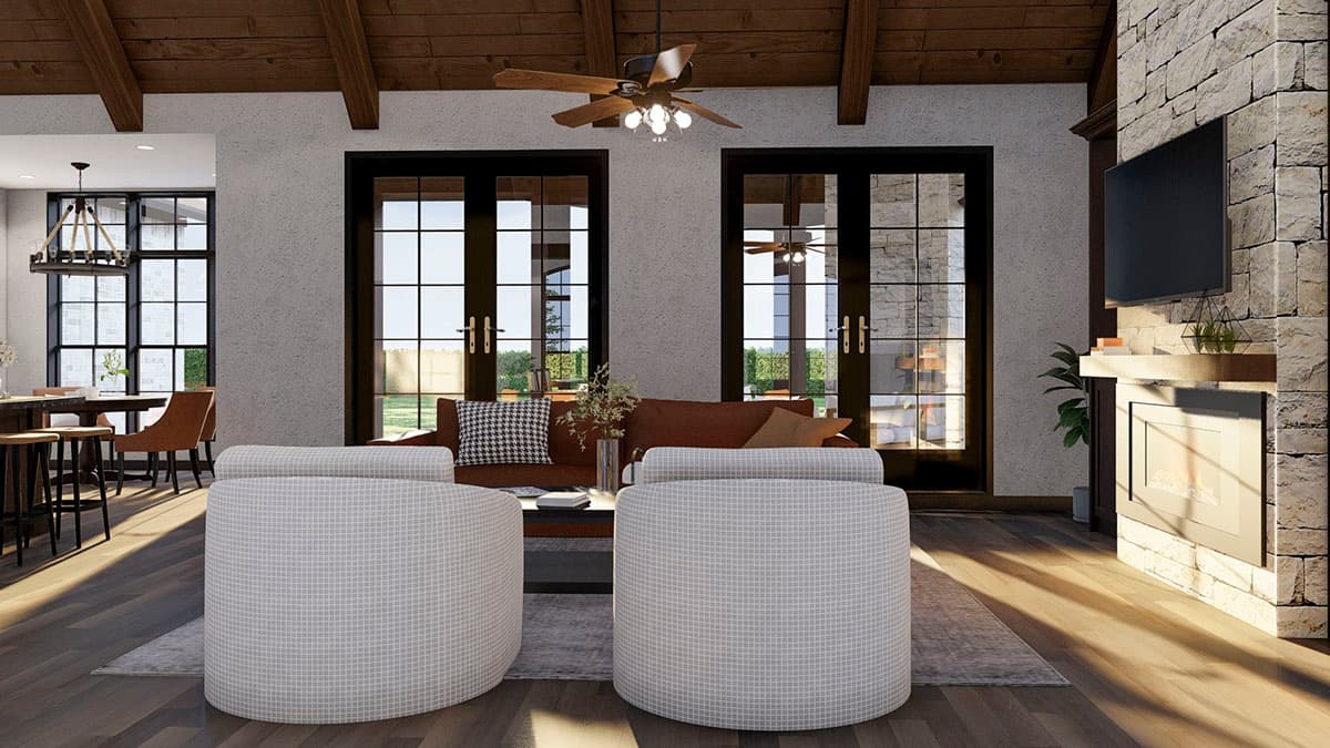 Plan 60618ND: European Style Home Plan with Open Concept Layout and An Angled Garage - 2631 Sq Ft - Image #15 - European, Transitional