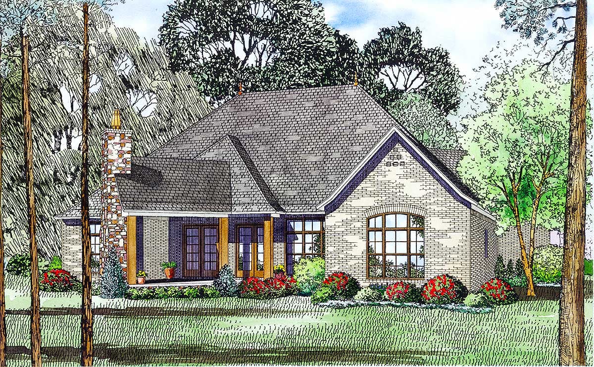 Plan 60618ND: European Style Home Plan with Open Concept Layout and An Angled Garage - 2631 Sq Ft - Image #22 - European, Transitional