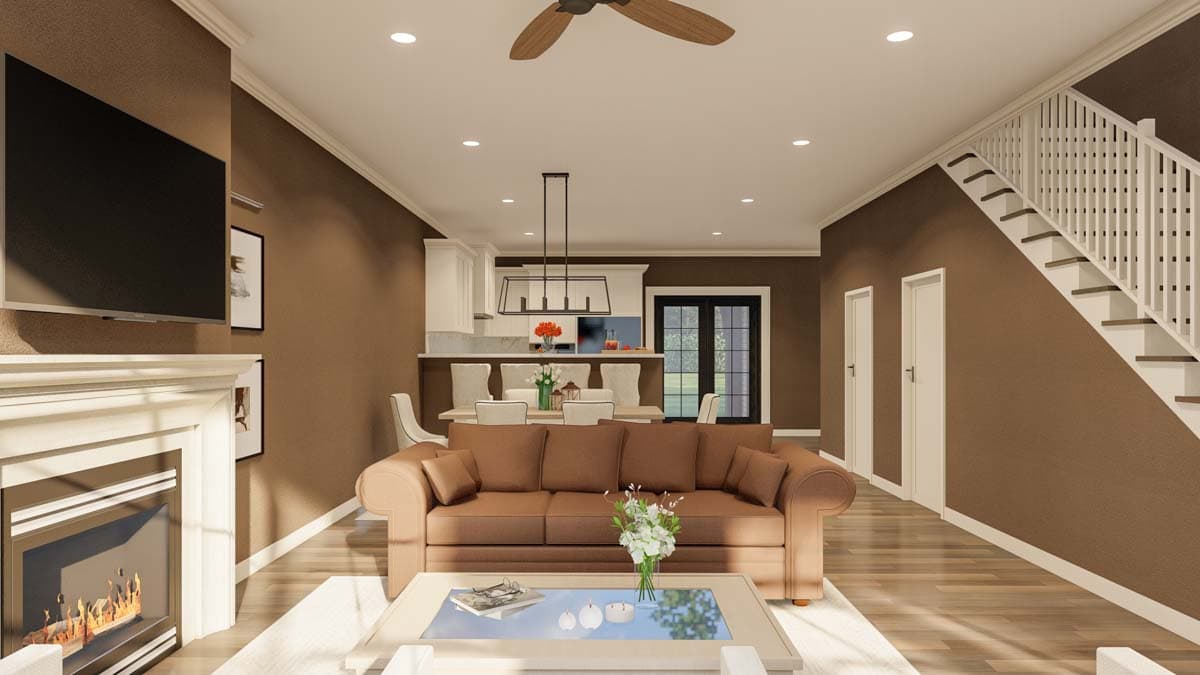 Plan 60620ND: French Country Four-Plex with 1510 Square Foot 2 Bed Units - Image #7 - French Country, Traditional