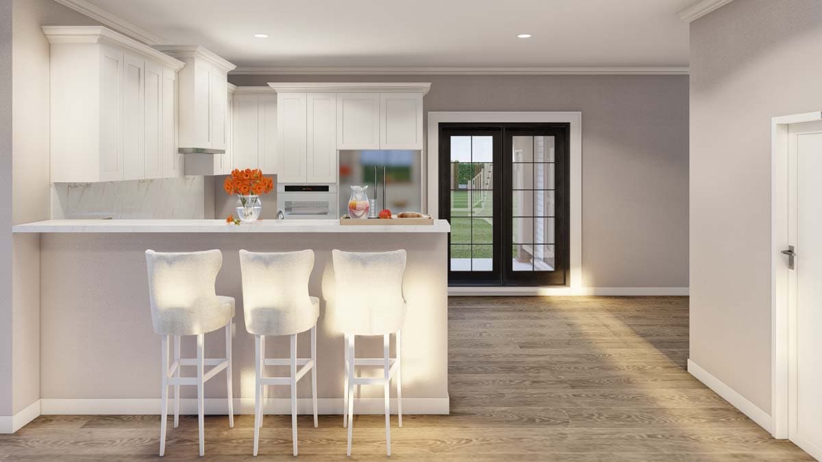 Plan 60621ND: French Country Duplex House Plan with 2 Bed 2 Bath Units - 1510 Sq Ft Each - Image #8 - European, French Country, Transitional, Tudor