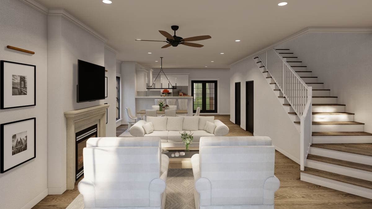 Plan 60622ND: European Duplex with Matching 1764 Sq Ft 2 Bedroom Units - Image #6