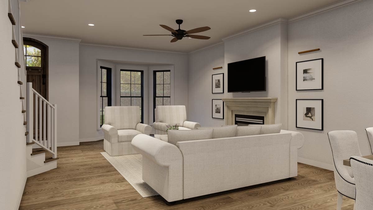 Plan 60622ND: European Duplex with Matching 1764 Sq Ft 2 Bedroom Units - Image #7