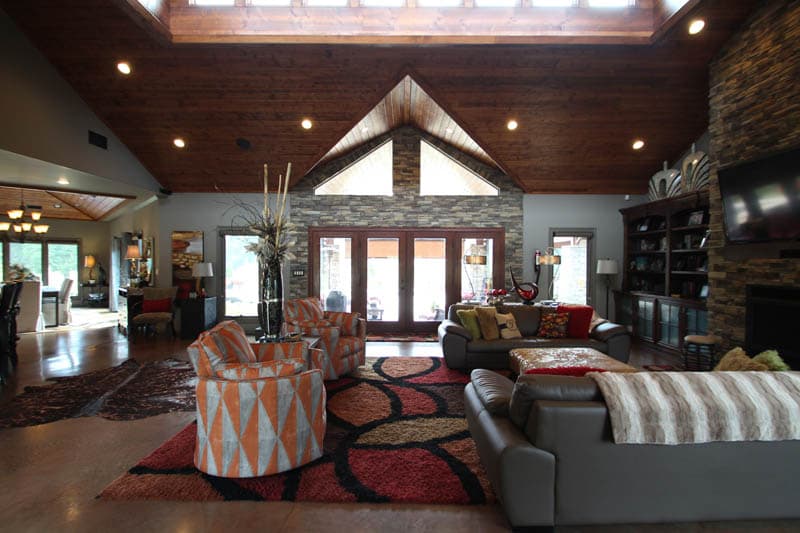 Plan 60627ND: Impressive 4800 Square Foot Prairie Style Home Plan with Porte Cochere - Image #6 - Contemporary, Prairie, Ranch