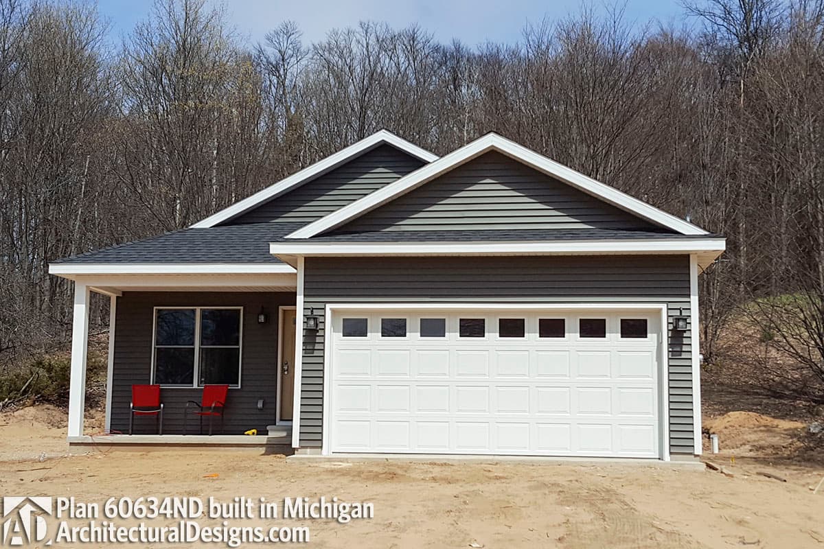 build gallery item - House Plan 60634ND comes to life in Michigan