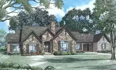 Stone and Brick European Home with Unique Floor Plan