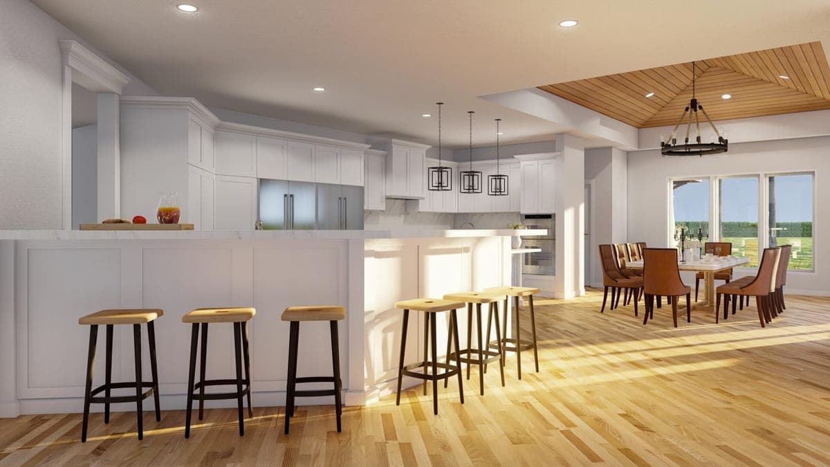 Plan 60636ND: Impressive Single Level House Plan Under 4200 Square Feet with 3-Car Angled Garage - Image #18 - Contemporary, Northwest, Ranch