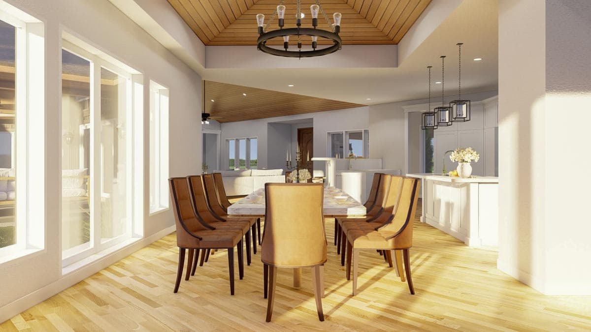 Plan 60636ND: Impressive Single Level House Plan Under 4200 Square Feet with 3-Car Angled Garage - Image #22 - Contemporary, Northwest, Ranch