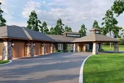 Impressive Single Level House Plan Under 4200 Square Feet with 3-Car Angled Garage