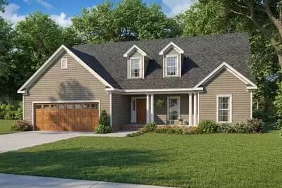 Country-style House Plan with Porches Front and Back
