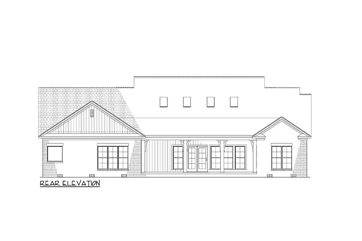 Plan 60643ND: Rustic House Plan with Rear Grilling Porch - Image #34 - Rustic, Traditional