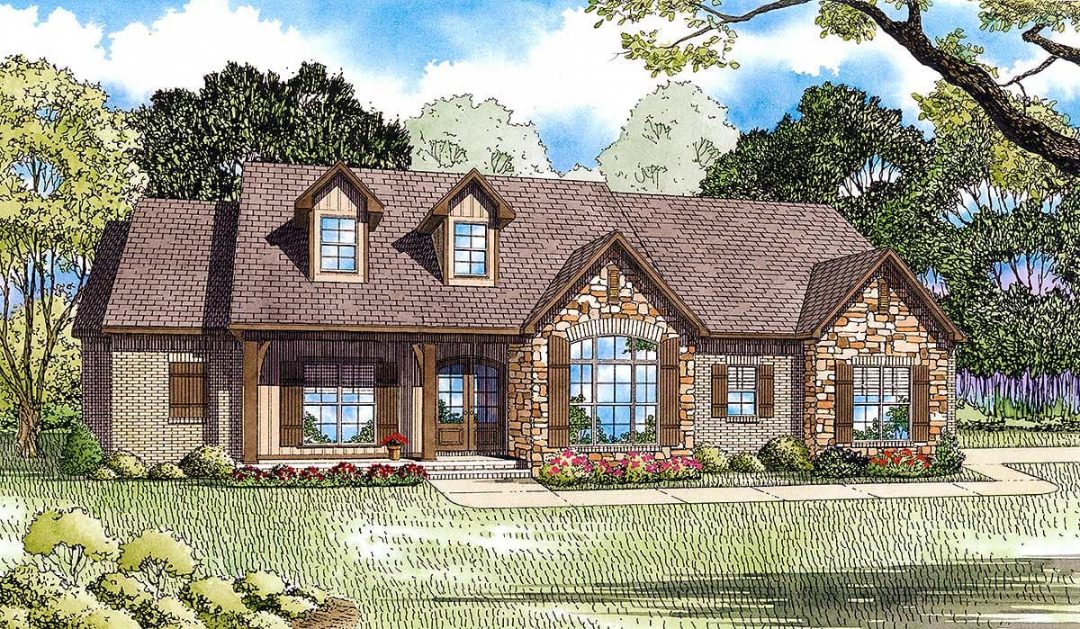 Plan 60643ND: Rustic House Plan with Rear Grilling Porch - Image #33 - Rustic, Traditional