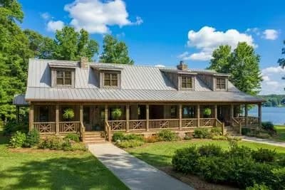 Rustic Mountain Cabin Duplex Home Plan - 1451 Sq Ft 3 Bedroom Units