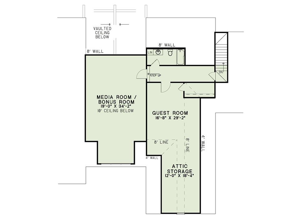 Plan 60650ND: European House Plan with Timber Beam Ceilings - Floor Plan - 2nd Floor - European