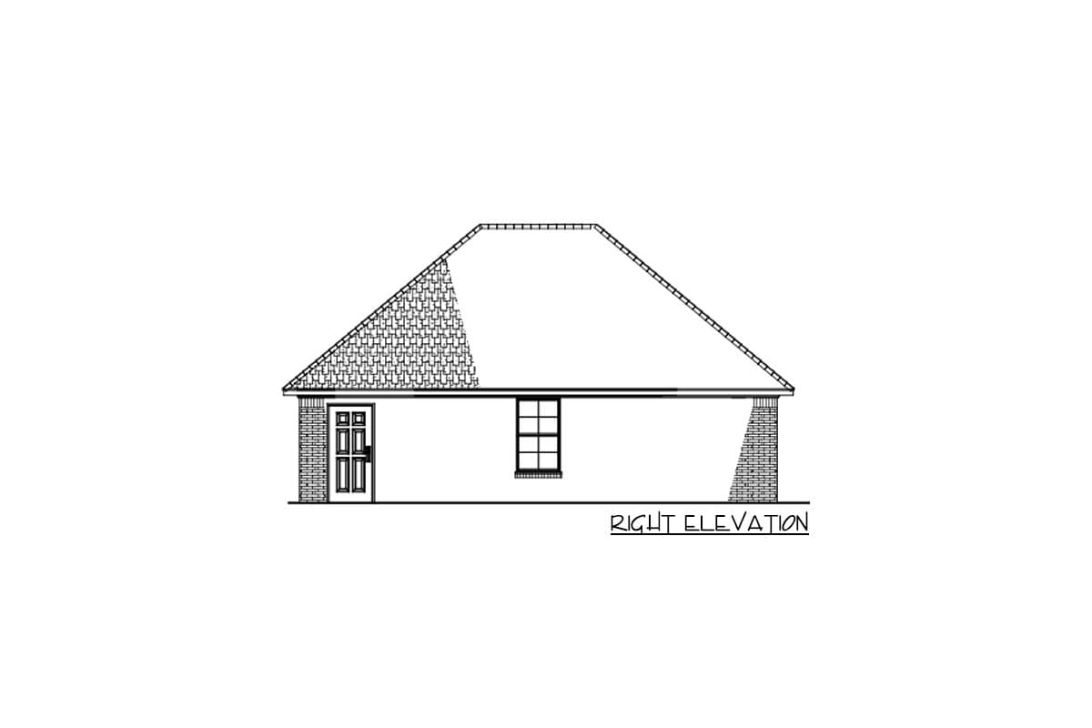 Plan 60655ND: 2 Car Garage with Hip Roof - Image #5 - Southern, Traditional