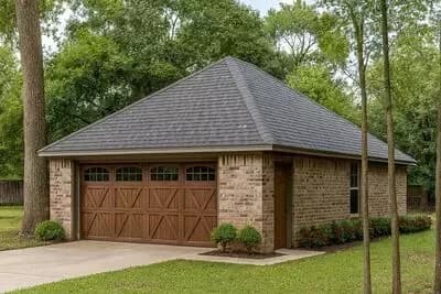 2 Car Garage with Hip Roof