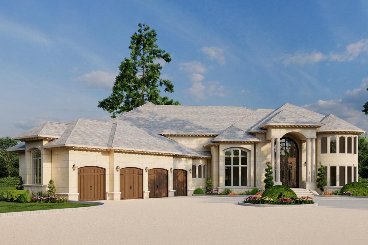 Plan 60656ND: 6-Bedroom European-style Southern Mansion House Plan with 8454 Square Feet - Image #4 - European, Rustic, Southern