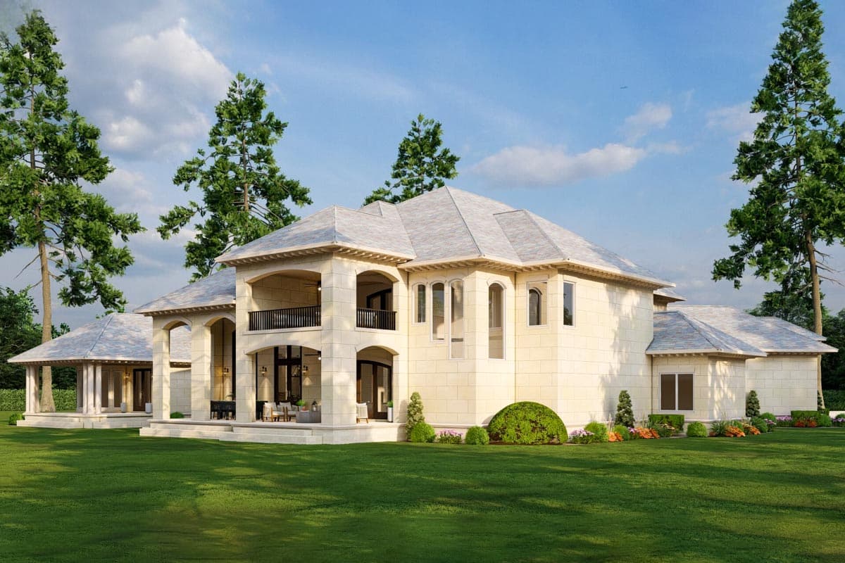 Plan 60656ND: 6-Bedroom European-style Southern Mansion House Plan with 8454 Square Feet - Image #6 - European, Rustic, Southern