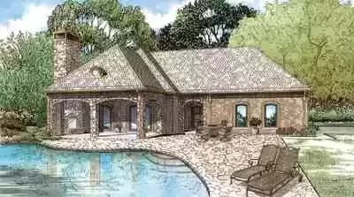 Guest Home Plan with Outdoor Living Room