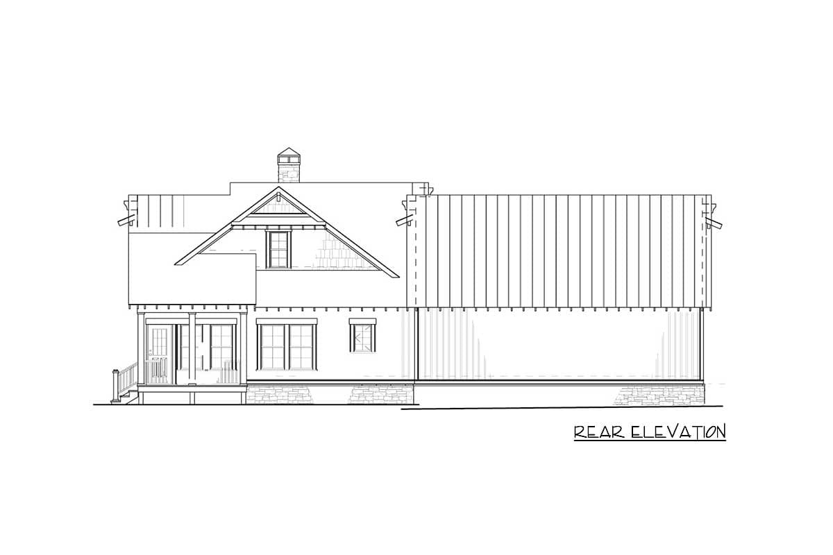 Plan 60675ND: Rustic Country House Plan with Sun Room and Main Floor Master Suite - 1621 Sq Ft - Image #5 - Country, Craftsman, Mountain, Rustic