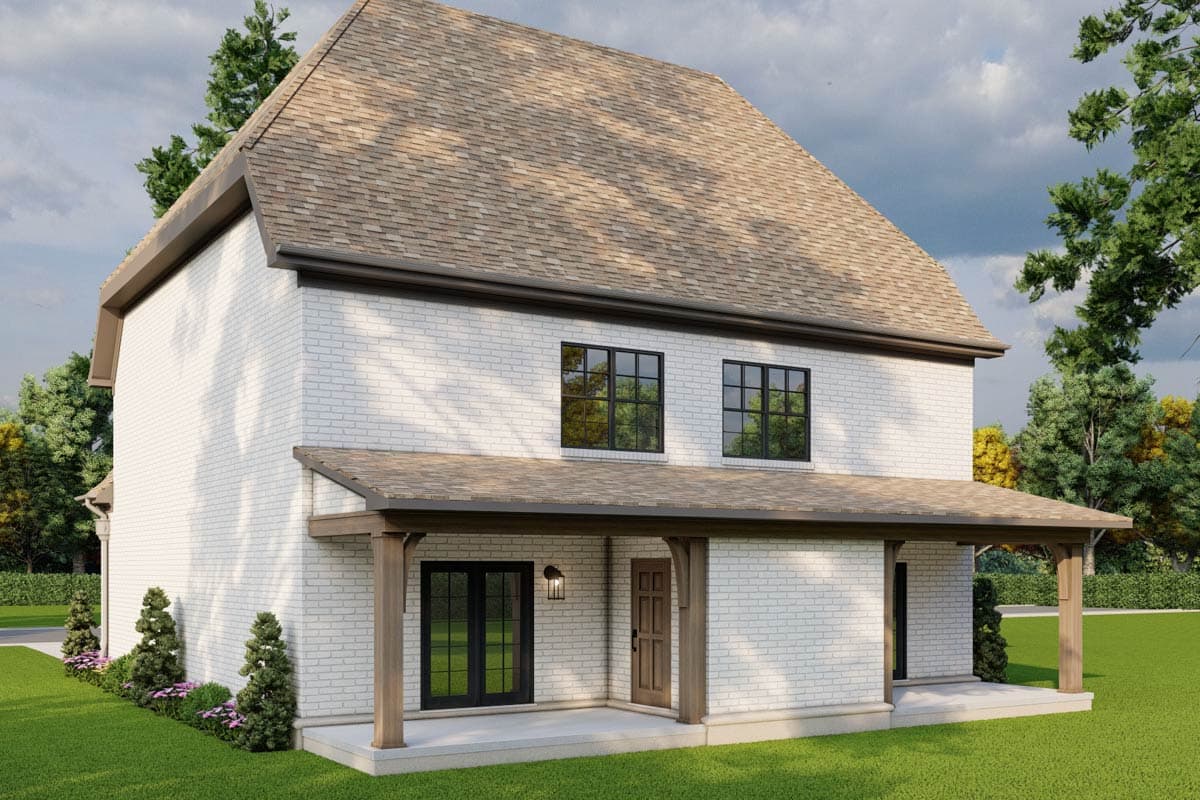 Plan 60684ND: 2-Story Euro Duplex House Plan with 1523 Sq Ft 2 Bed 2.5 Bath Units - Image #7 - European, French Country