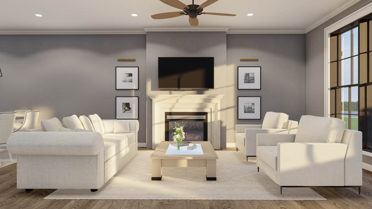 Plan 60684ND: 2-Story Euro Duplex House Plan with 1523 Sq Ft 2 Bed 2.5 Bath Units - Image #10 - European, French Country