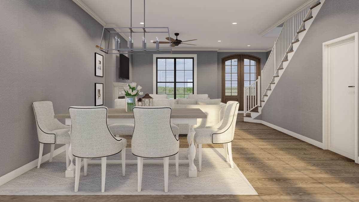 Plan 60684ND: 2-Story Euro Duplex House Plan with 1523 Sq Ft 2 Bed 2.5 Bath Units - Image #13 - European, French Country