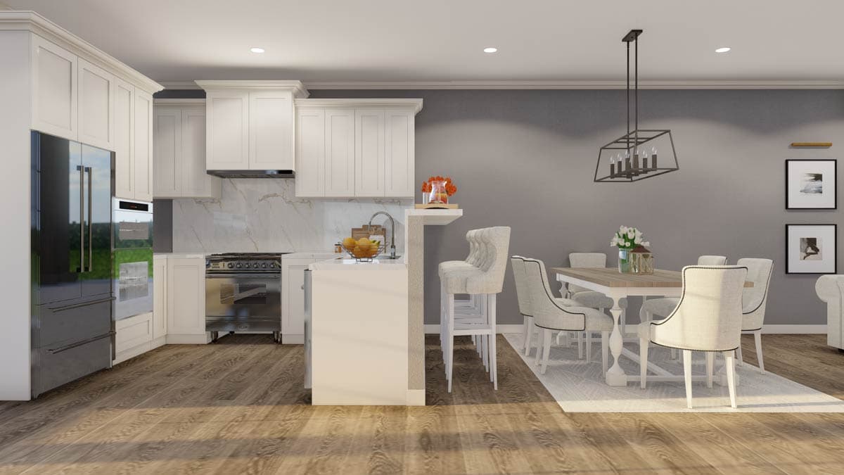 Plan 60684ND: 2-Story Euro Duplex House Plan with 1523 Sq Ft 2 Bed 2.5 Bath Units - Image #14 - European, French Country