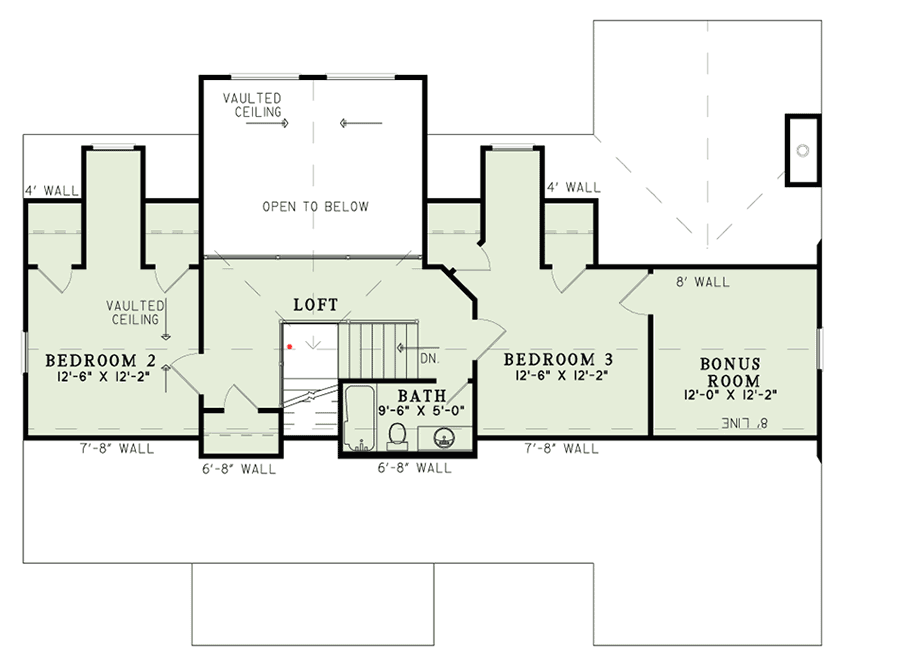 Plan 60685ND: Rustic and Simple 2145 Square Foot 3 Bed House Plan - Floor Plan - 2nd Floor - Country, Craftsman, Mountain, Rustic