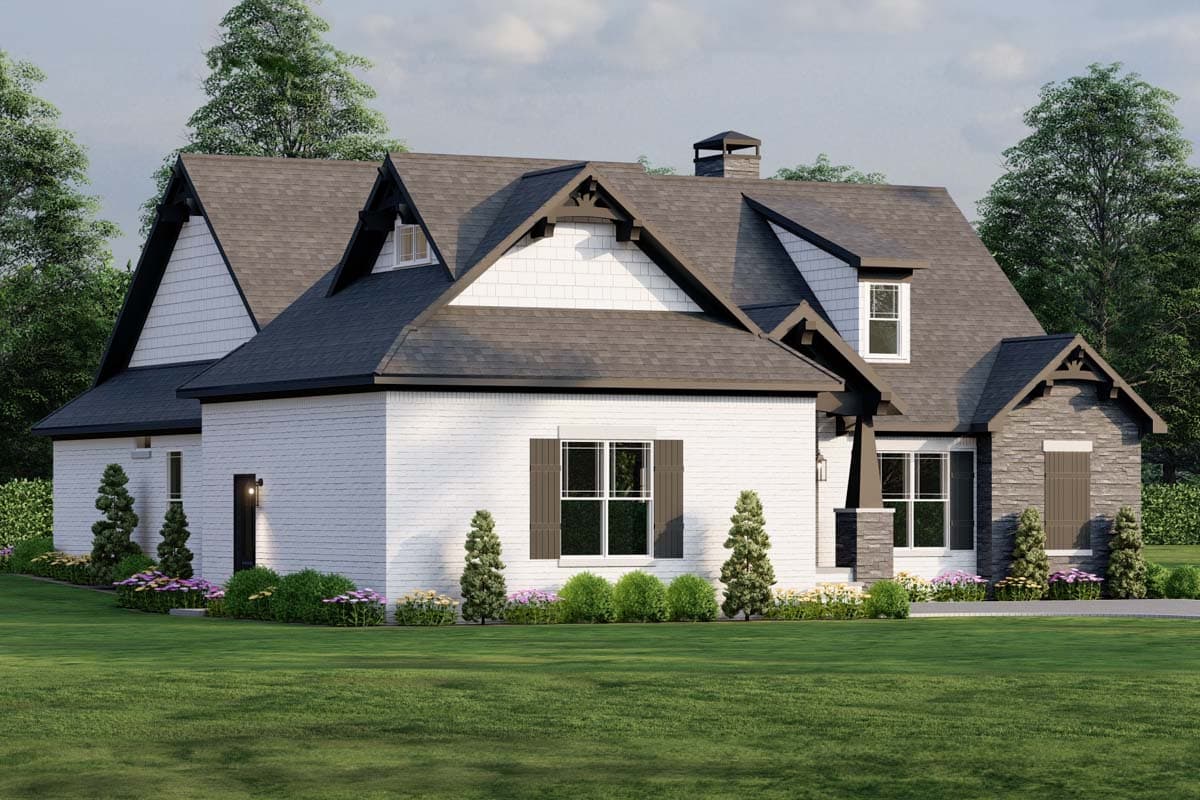Plan 60687ND: 3-Bedroom Country Craftsman House Plan with Vaulted Great Room - 2091 Sq Ft - Image #11 - Country, Craftsman, Mountain, New American, Ranch, Rustic