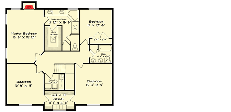 Plan 61207UT: Traditional Home Plan Dynamic Layout - Floor Plan - 2nd Floor - Country, Northwest, Traditional