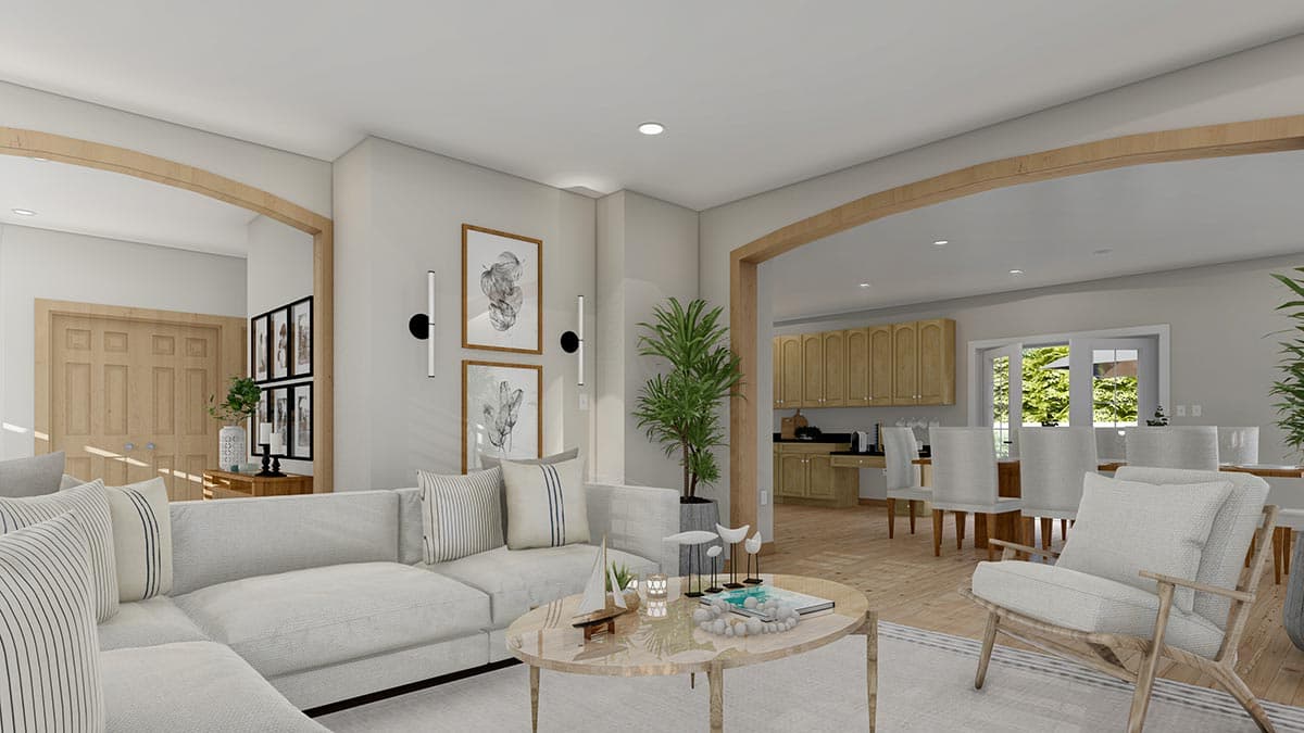 Plan 61214UT: A Floor Plan that Flows - Image #9 - Traditional, Transitional