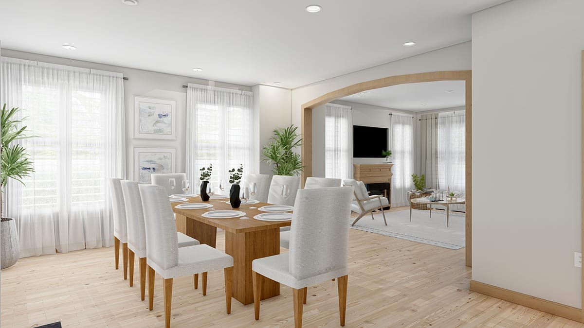 Plan 61214UT: A Floor Plan that Flows - Image #11 - Traditional, Transitional
