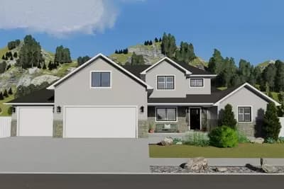 Traditional Home with Two-Story Great Room