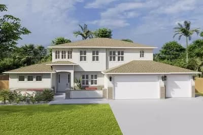 5-Bed House Plan with Second Floor Rec Room