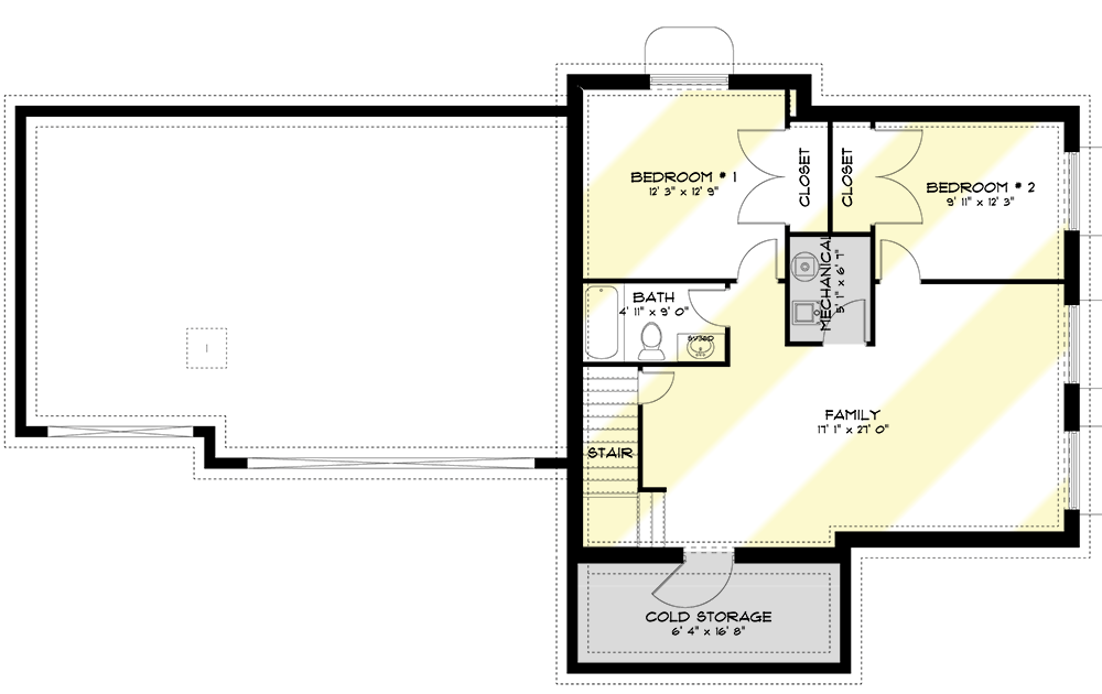 Plan 61222UT: 2-Story House Plan with Spacious Bedrooms - Floor Plan - Optional Lower Level - Country, Craftsman, Traditional