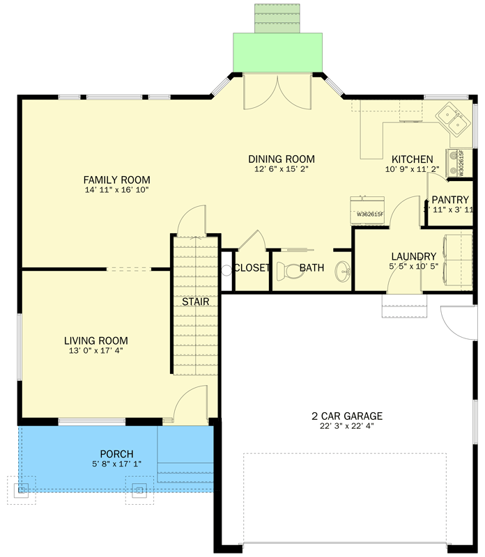 Plan 61245UT: Three Bedrooms with Option for Fourth - Floor Plan - Basement - Traditional