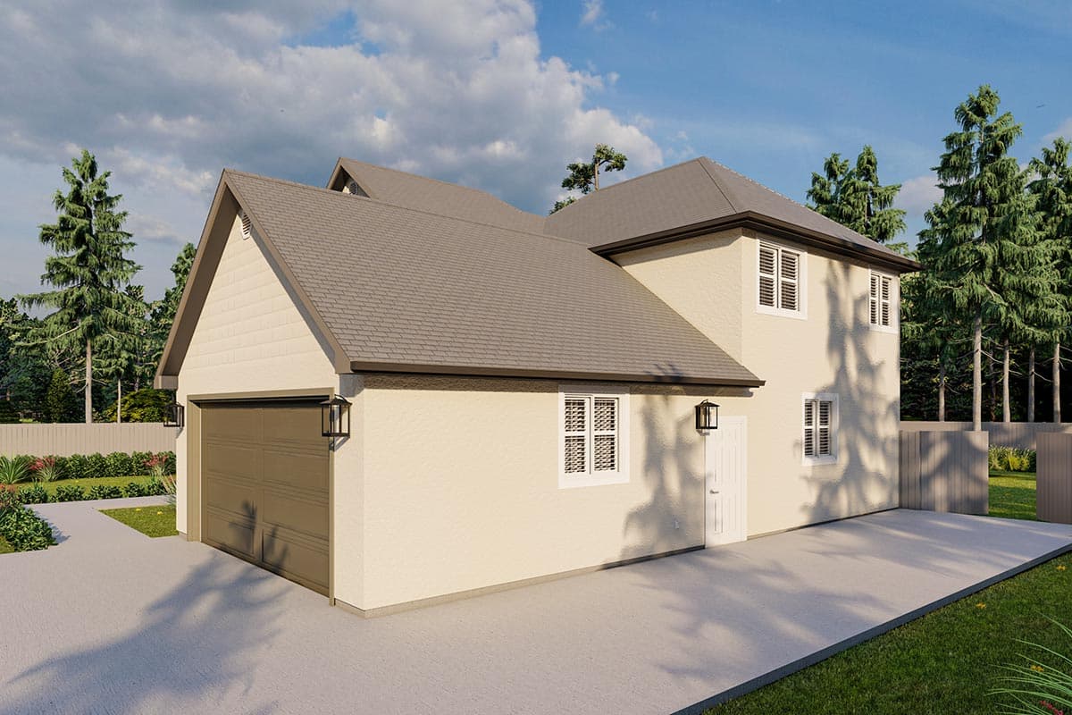 Plan 61247UT: 3-Bed Traditional House Plan with Home Office and an Optionally finished Lower Level - Image #7 - Country, Traditional