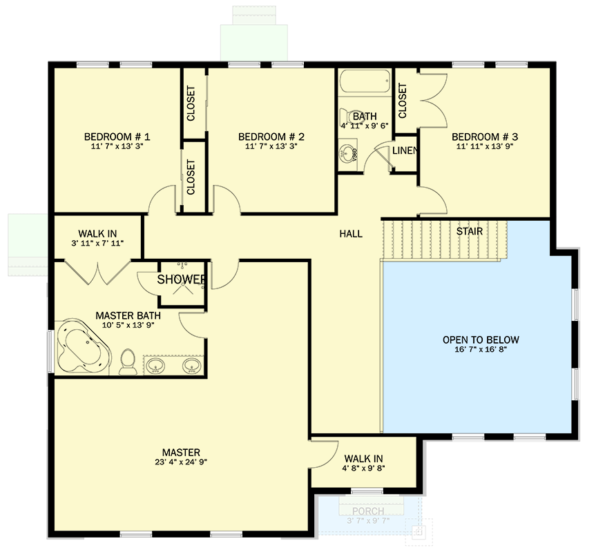 Plan 61250UT: Two-Story Traditional Home Plan with Optional Lower Level - Floor Plan - 2nd Floor - Traditional