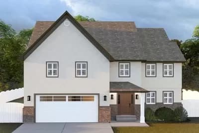 Two-Story Traditional Home Plan with Optional Lower Level