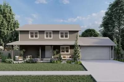 Traditional House Plan with Wide Front Porch - 1613 Sq Ft