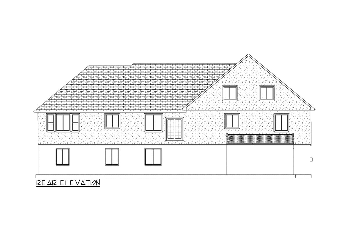 Plan 61257UT: 2900 Square Foot 4-Bed House Plan with Home Office and Lower Level Expansion - Image #23 - Traditional